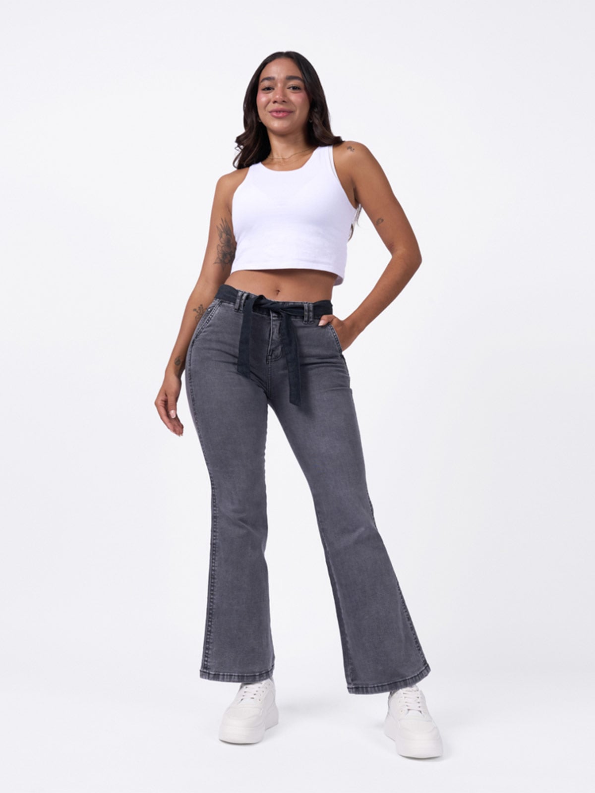 JEAN FLARE MUJER MACHINE FARAHI - 1