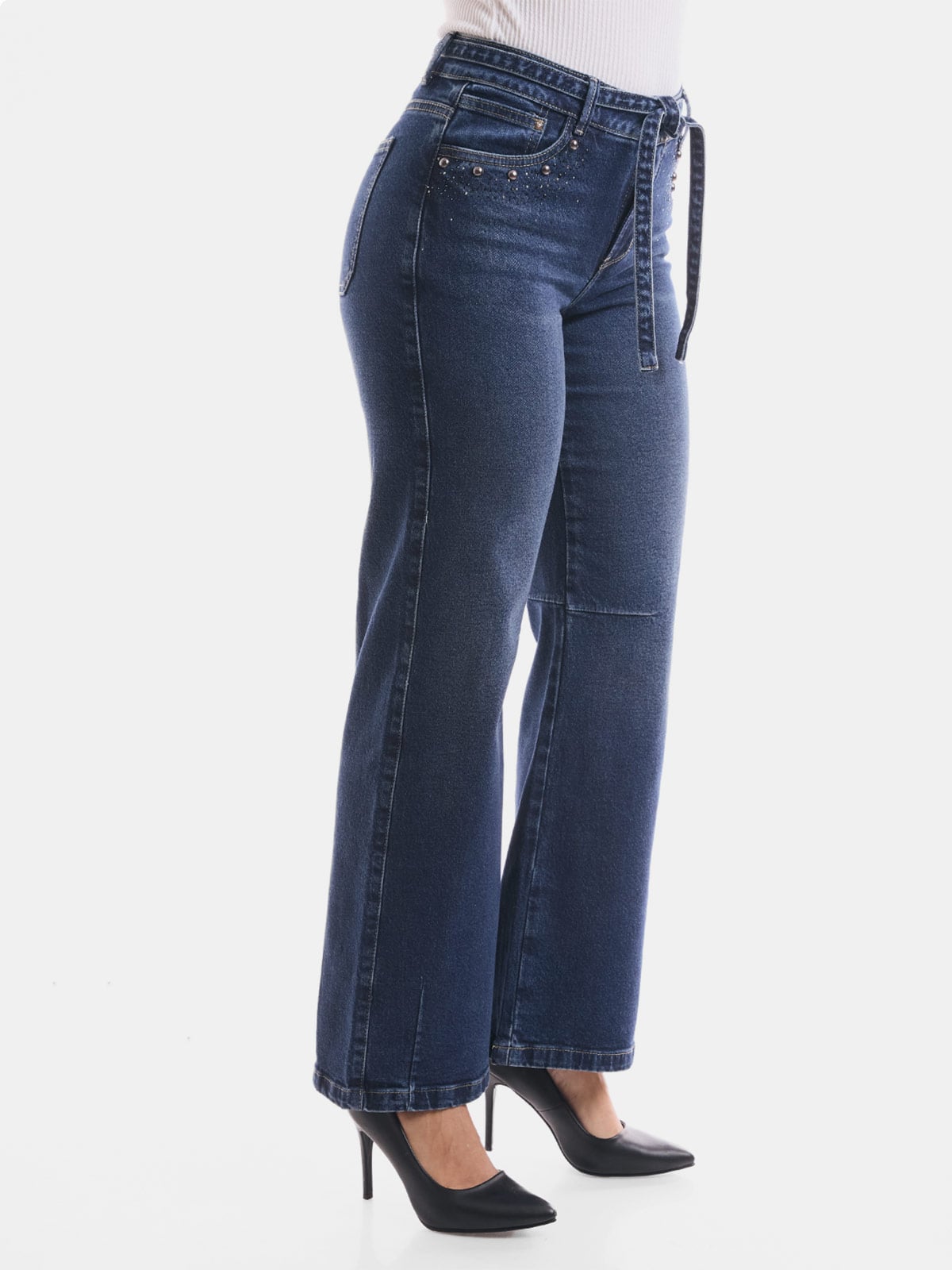JEAN STRAIGHT FIT MUJER METAL JEANS TACHAS CENAIDA - 2
