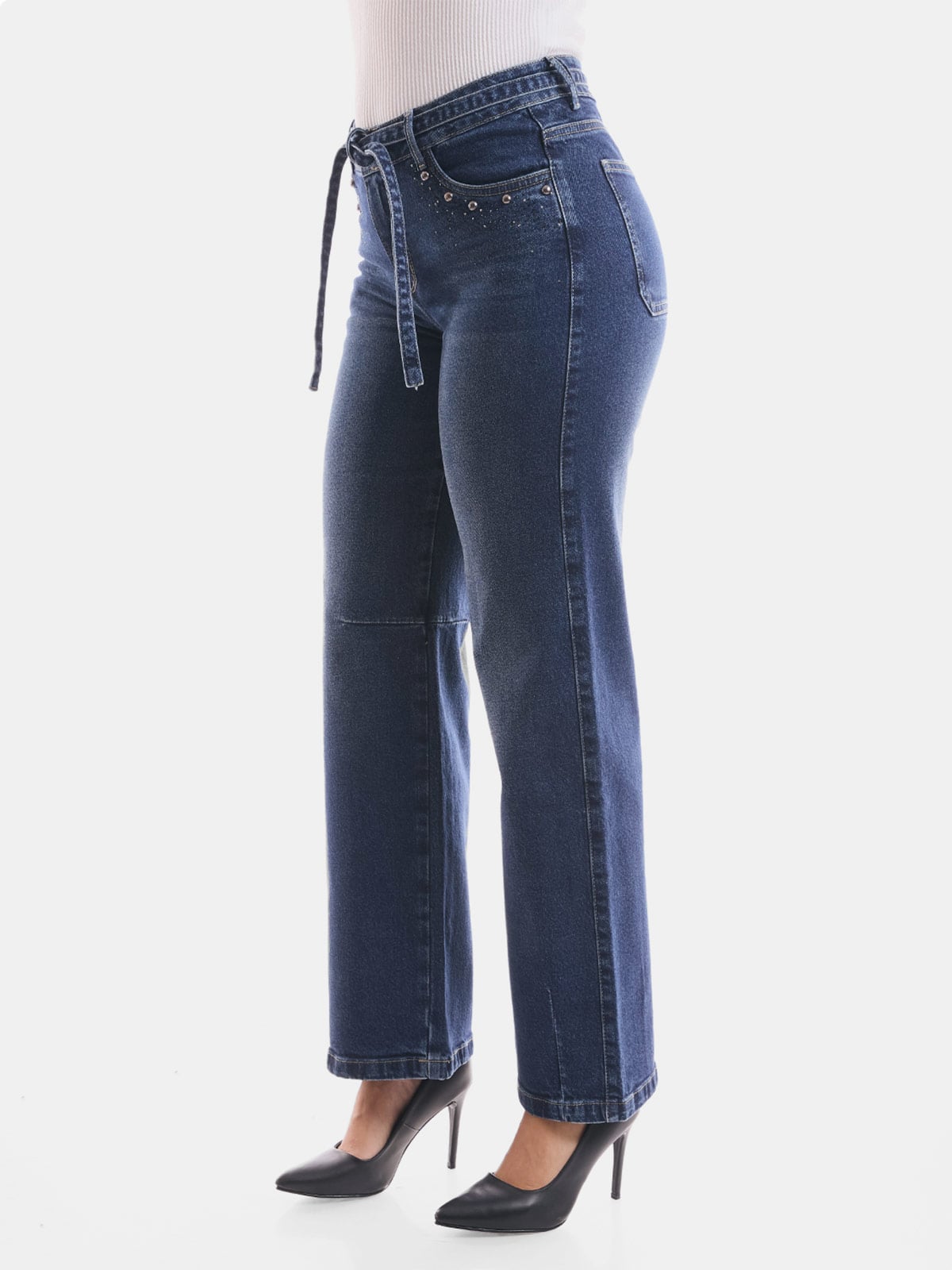 JEAN STRAIGHT FIT MUJER METAL JEANS TACHAS CENAIDA - 3