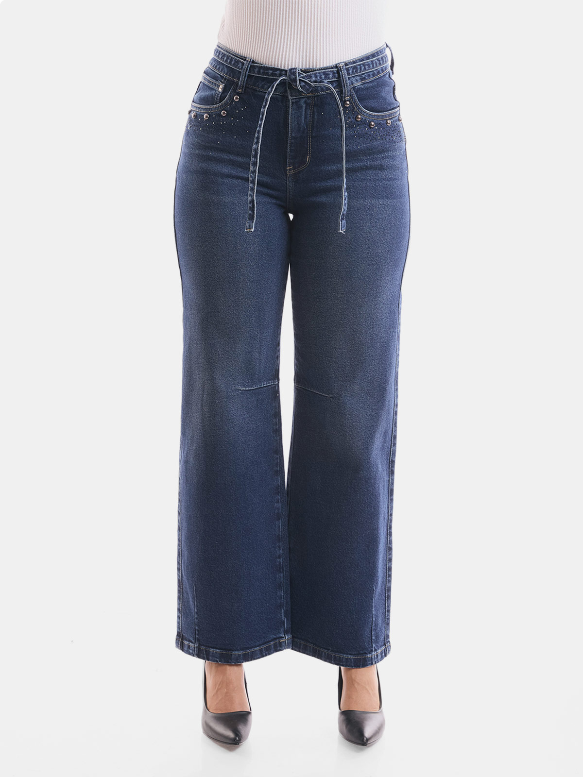 JEAN STRAIGHT FIT MUJER METAL JEANS TACHAS CENAIDA - 4