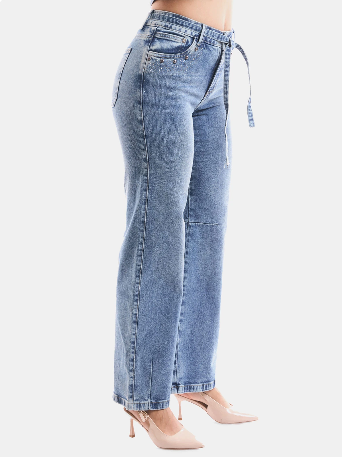 JEAN STRAIGHT FIT MUJER METAL JEANS TACHAS CENAIDA - 3