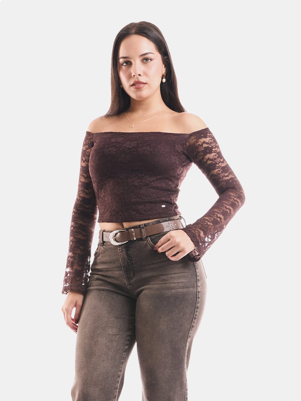 TOP MUJER METAL JEANS ENCAJE ZENDAYA - 1