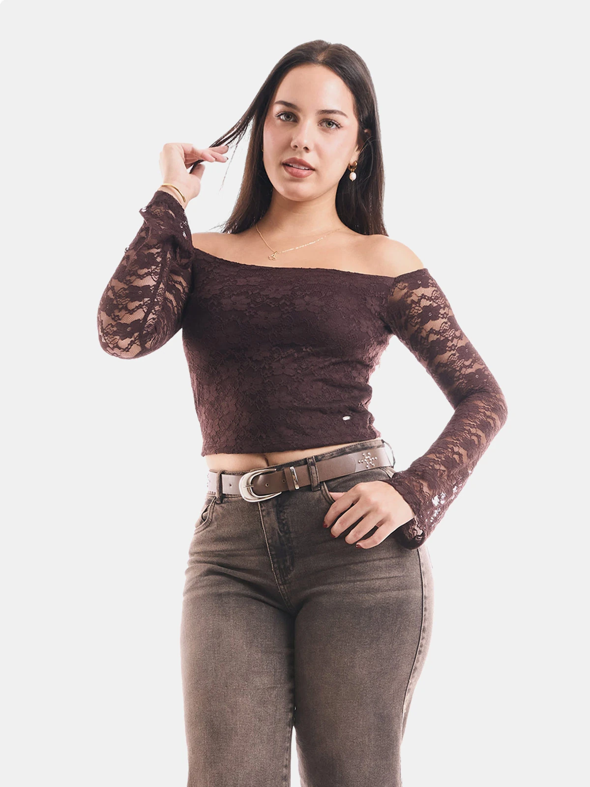TOP MUJER METAL JEANS ENCAJE ZENDAYA - 3