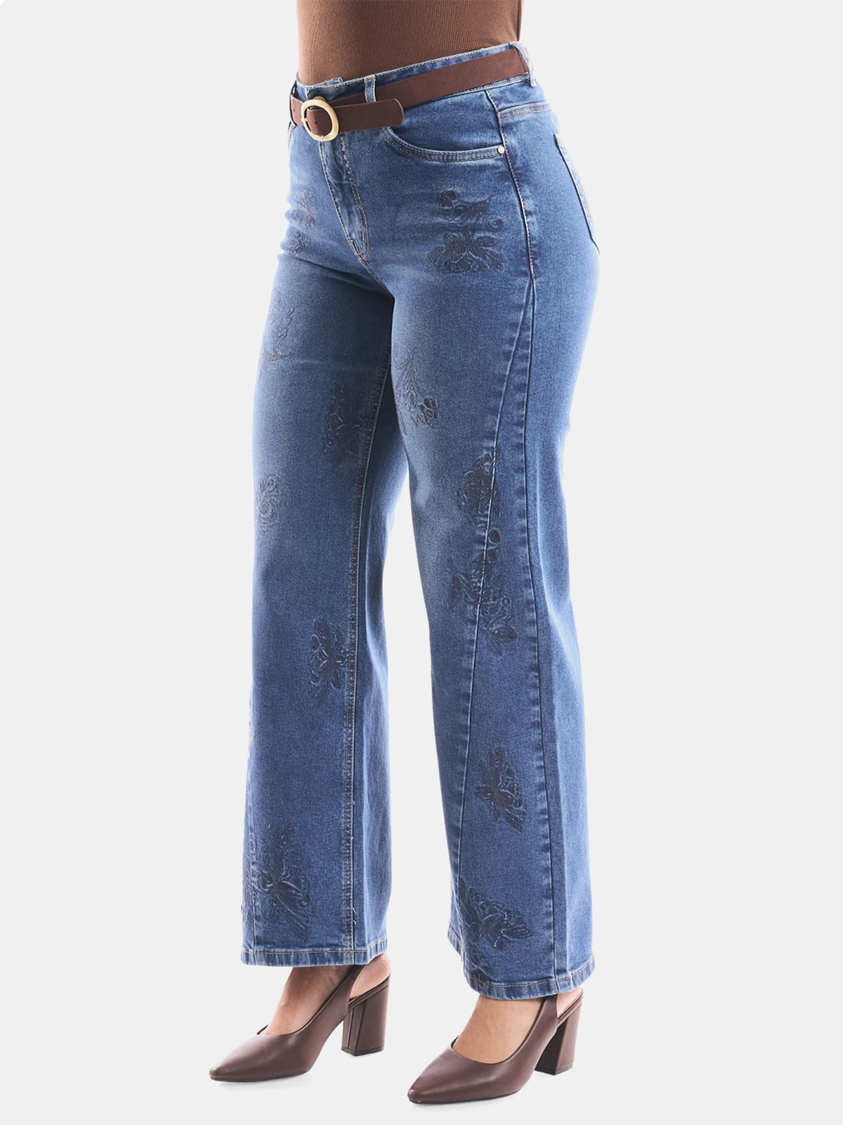 JEAN WIDELEG MUJER METAL JEANS BORDADO DALILA - 5