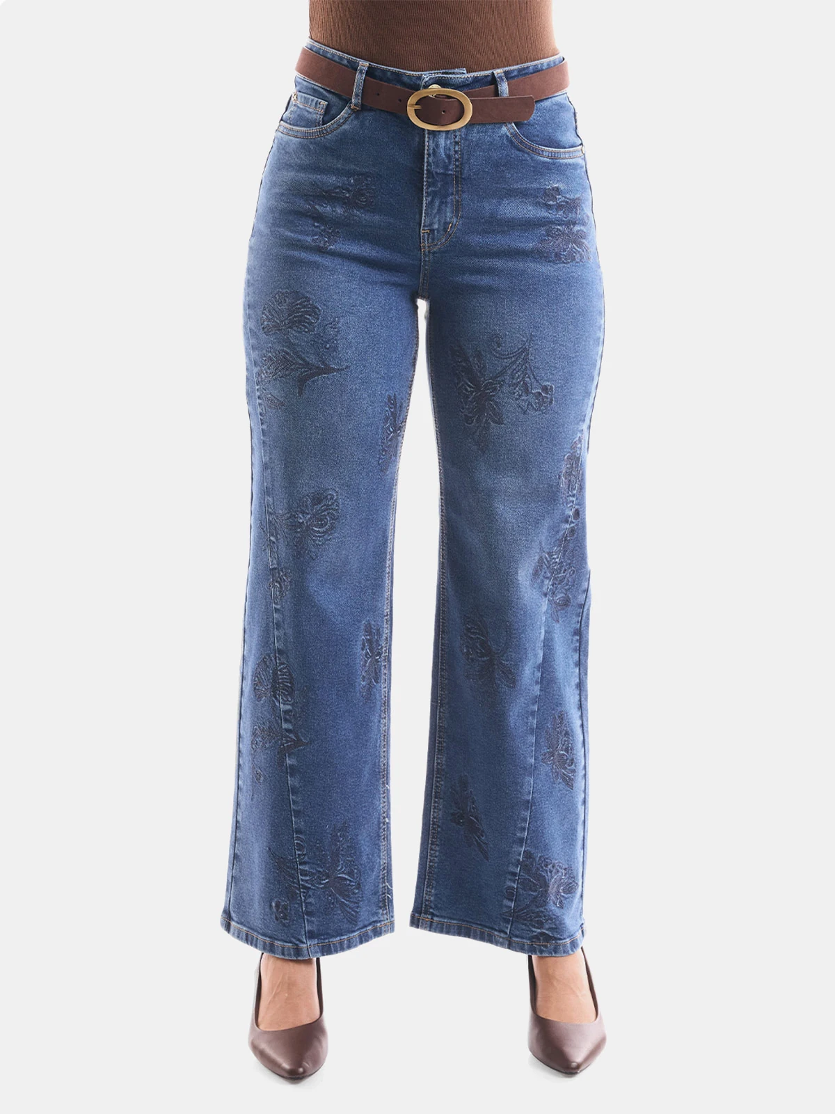 JEAN WIDELEG MUJER METAL JEANS BORDADO DALILA - 2