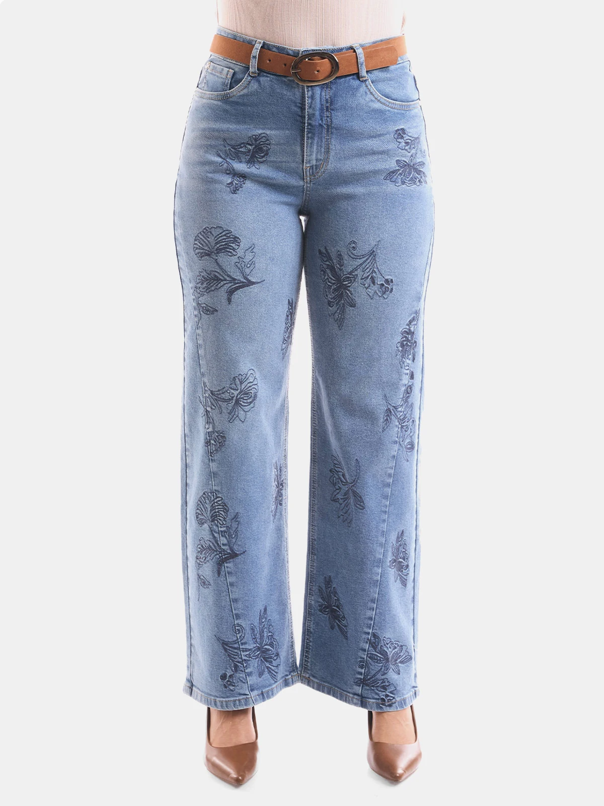 JEAN WIDELEG MUJER METAL JEANS BORDADO DALILA - 2