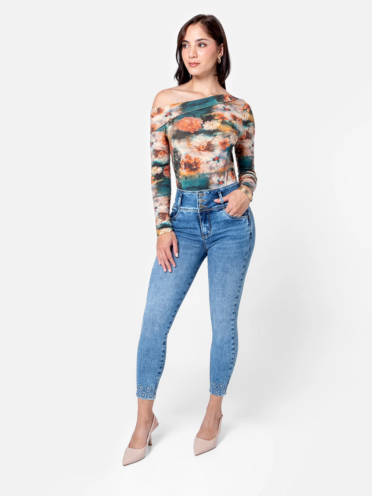 JEANS SKINNY MUJER PIONIER LETHII - 1