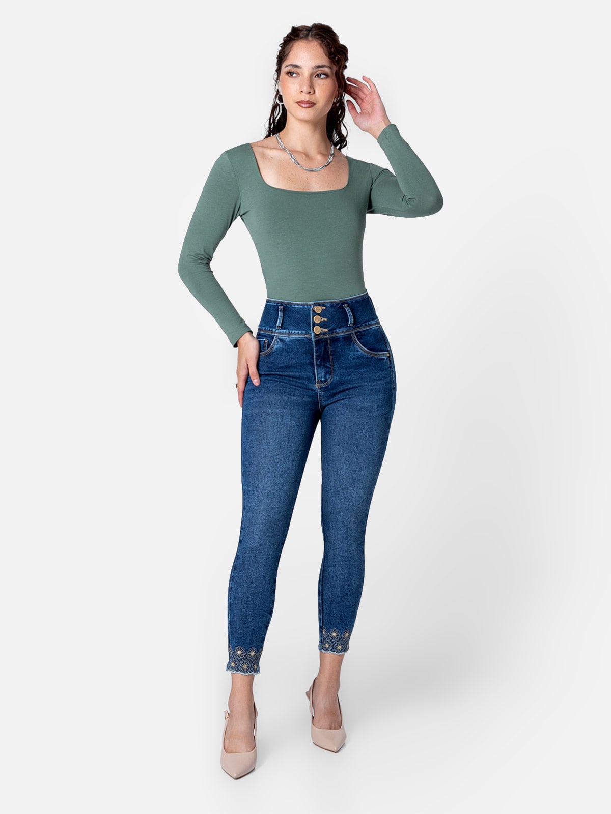 JEANS SKINNY MUJER PIONIER LETHII - 1
