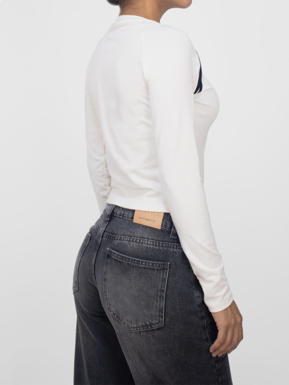 POLO MANGA LARGA MUJER KAYRA POBLET PERFECT FIT RANGLAN ASENTADO - 2