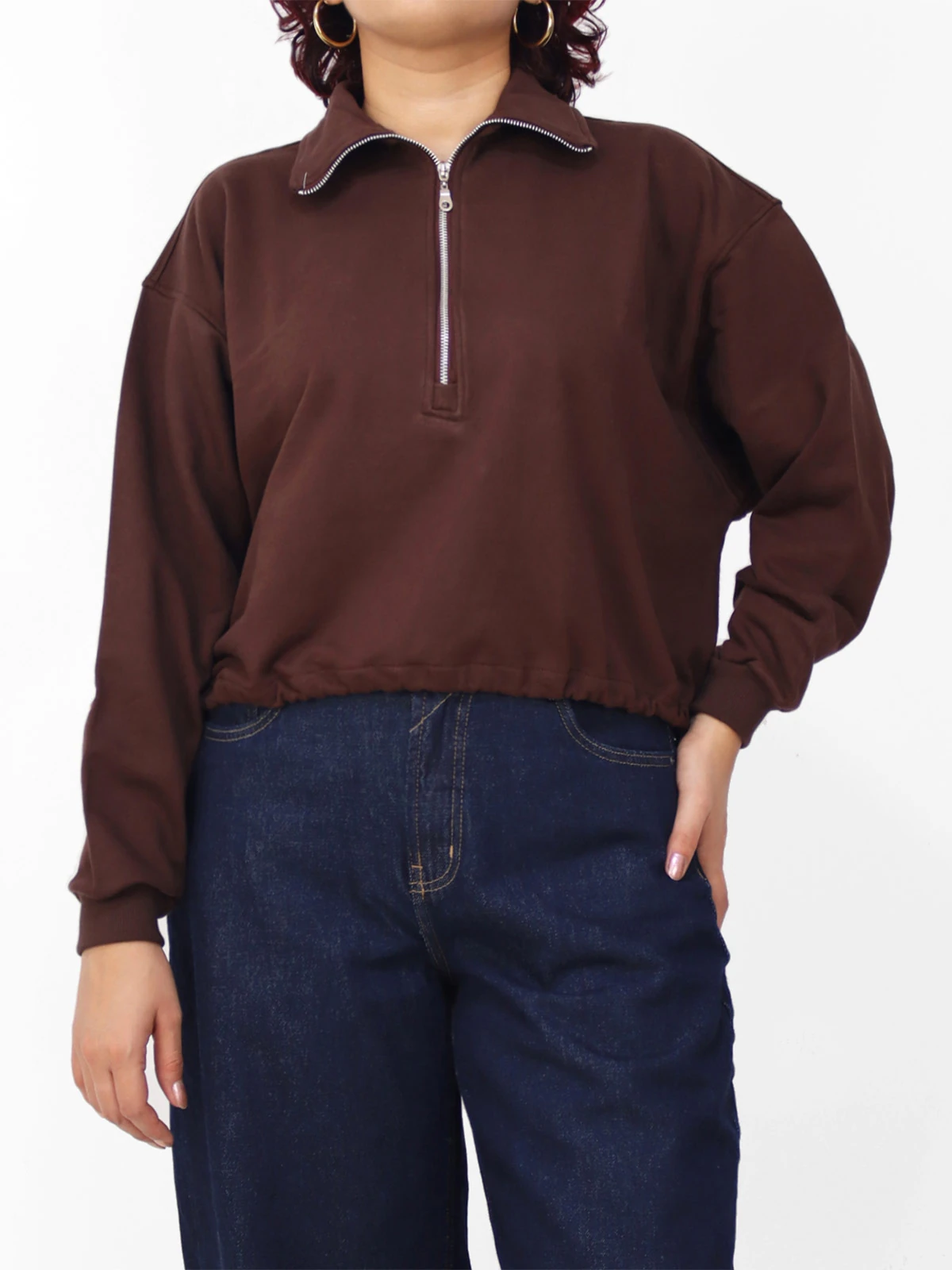 POLERA MANGA LARGA ALGODÓN MUJER KAY POBLET PERFECT FIT ABULLONADO - 1