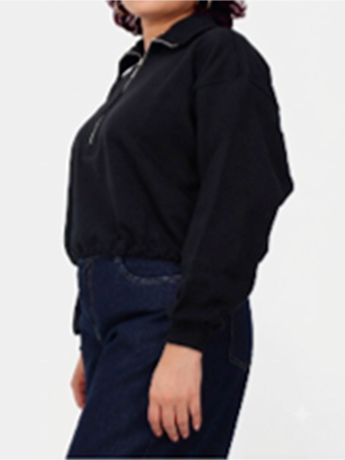 POLERA MANGA LARGA ALGODÓN MUJER KAY POBLET PERFECT FIT ABULLONADO - 2