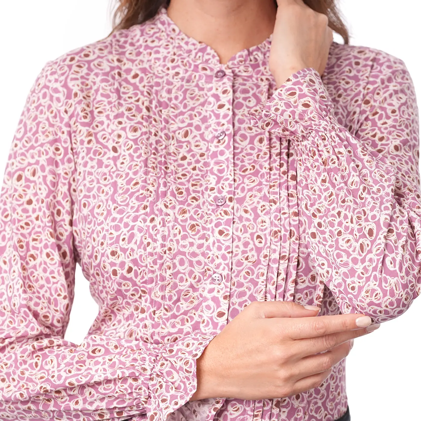 BLUSA MANGA LARGA MUJER CP MODA DE COLECCIÓN LINAN  - 3
