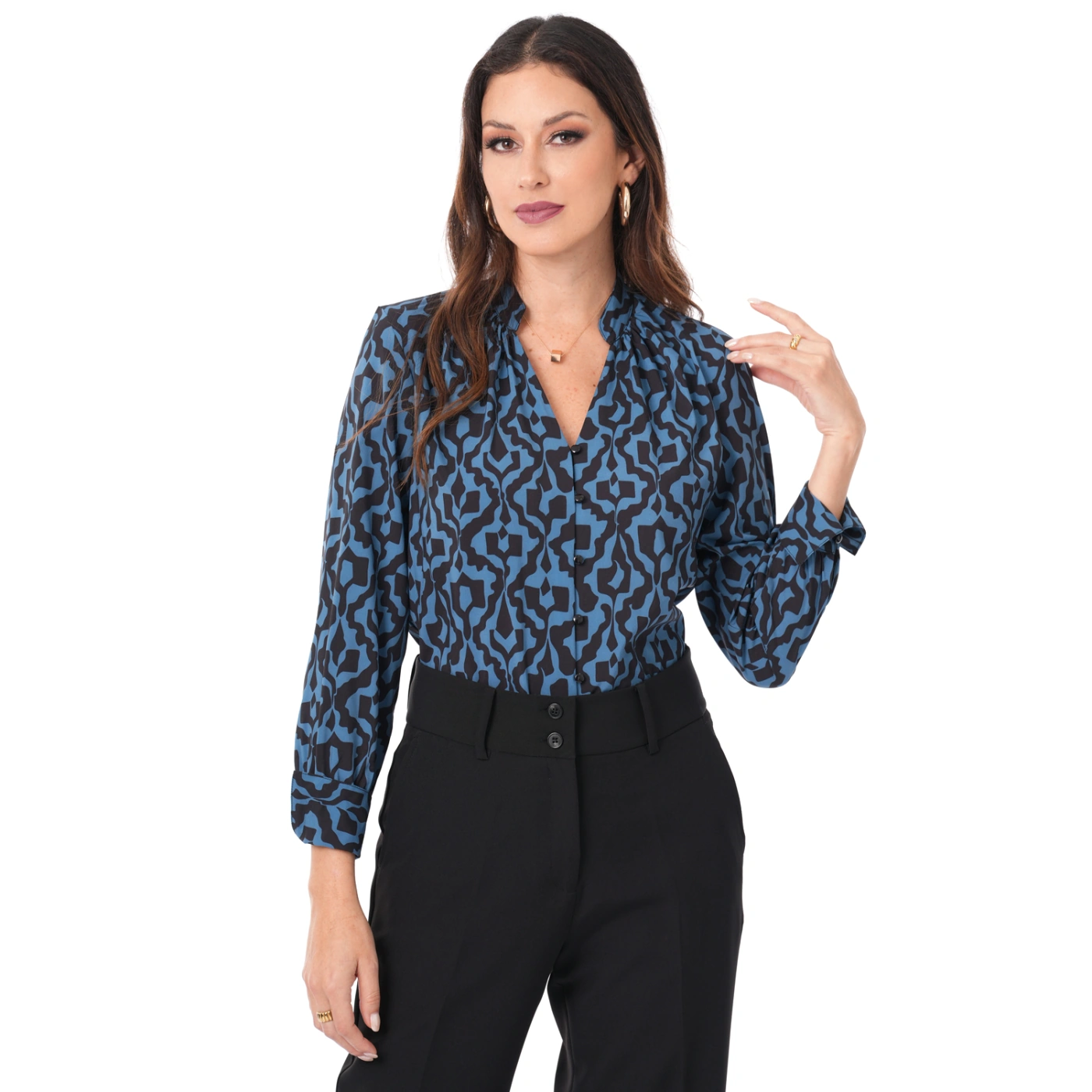 BLUSA MANGA LARGA MUJER CP MODA DE COLECCIÓN IKOMA - 1