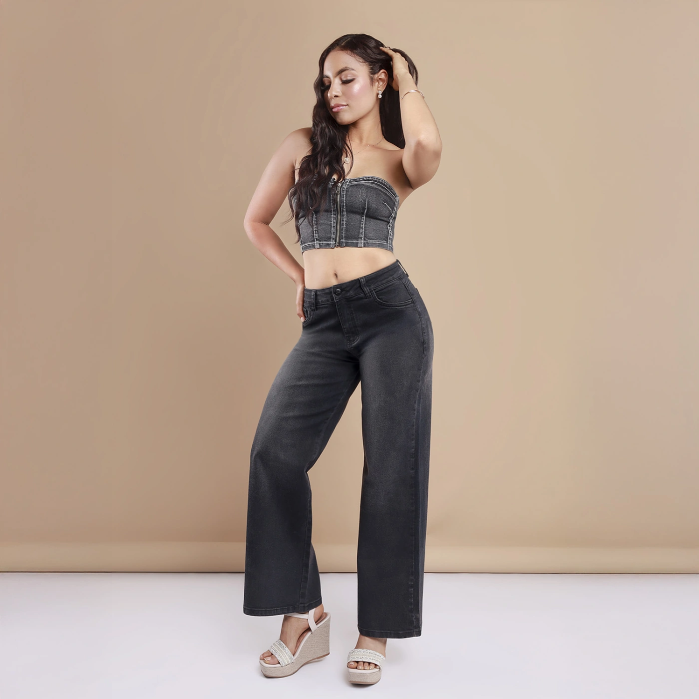 JEANS PALAZZO MUJER KANSAS - 1