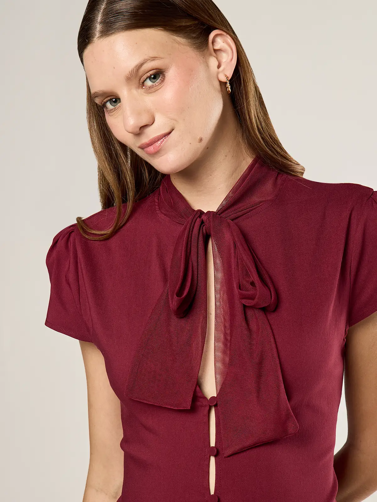 BLUSA MANGA CORTA MUJER BARBADOS CHINITO - 5