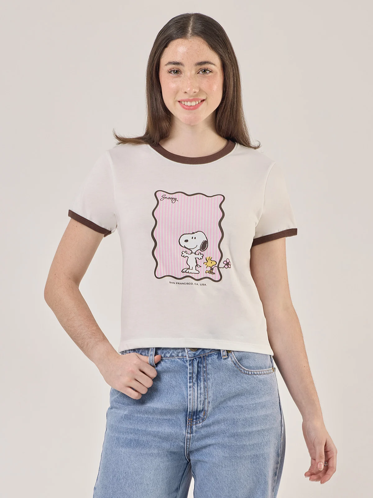 POLO MANGA CORTA MUJER INDEX SNOOPY - 1