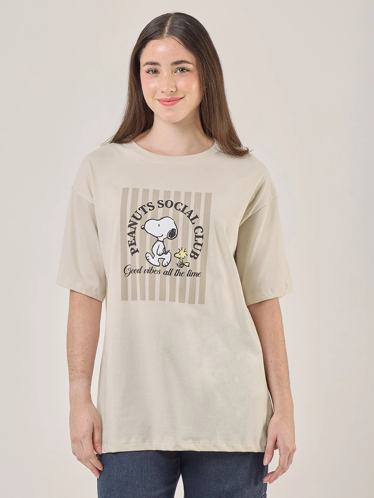 POLO MANGA CORTA MUJER INDEX SNOOPY OVERSIZE - 1