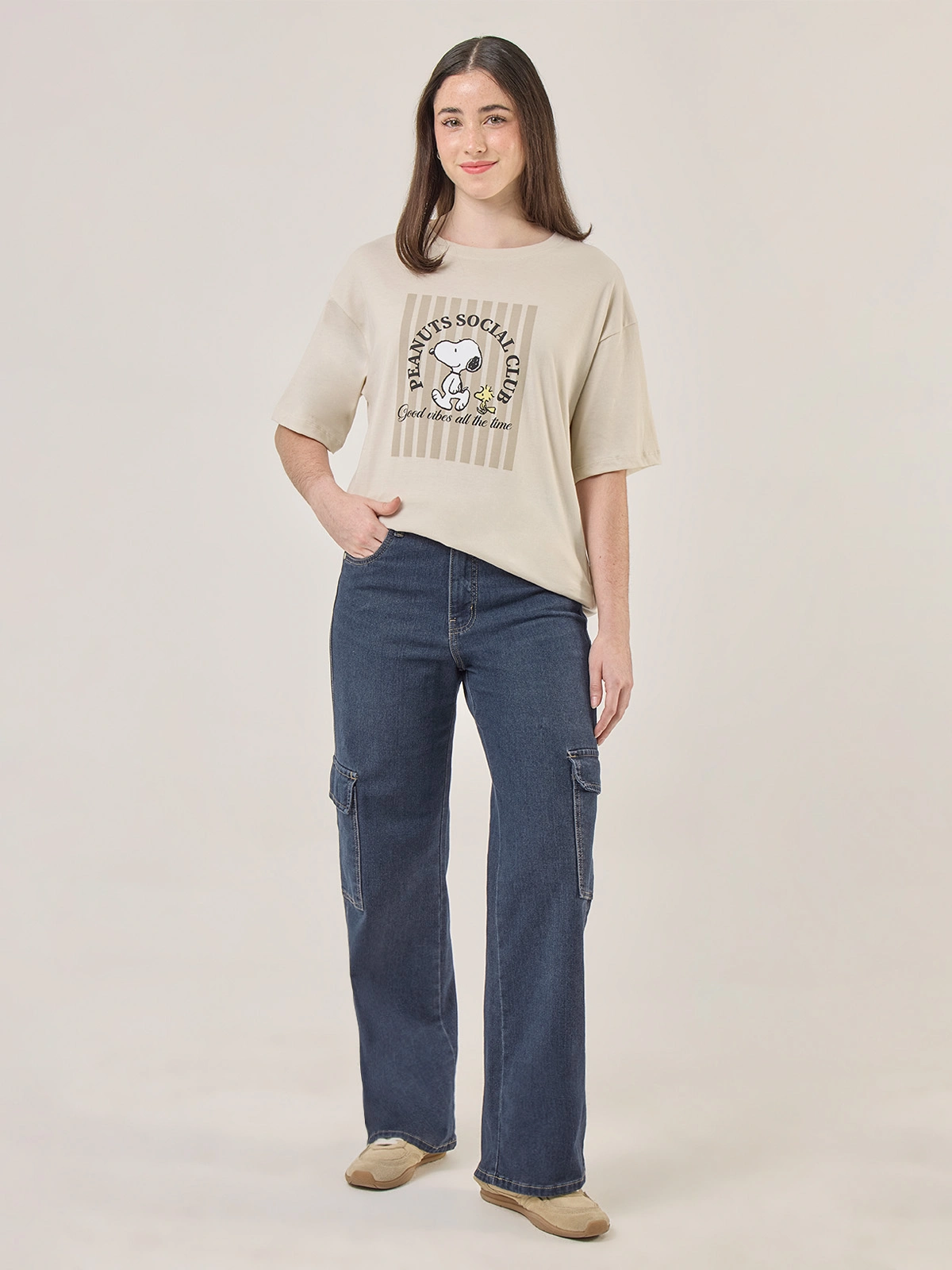 POLO MANGA CORTA MUJER INDEX SNOOPY OVERSIZE - 5