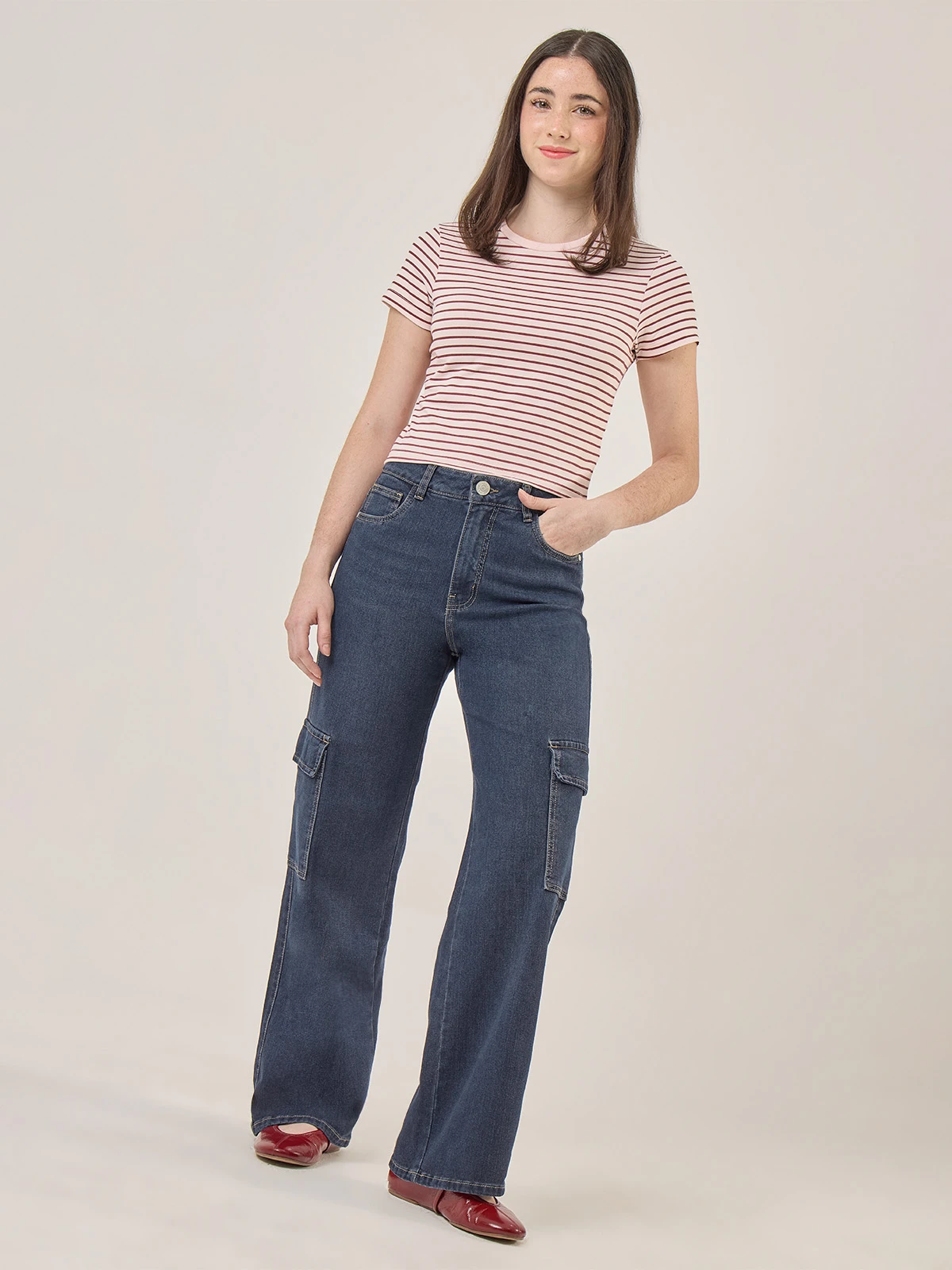 JEANS CARGO MUJER INDEX - 1