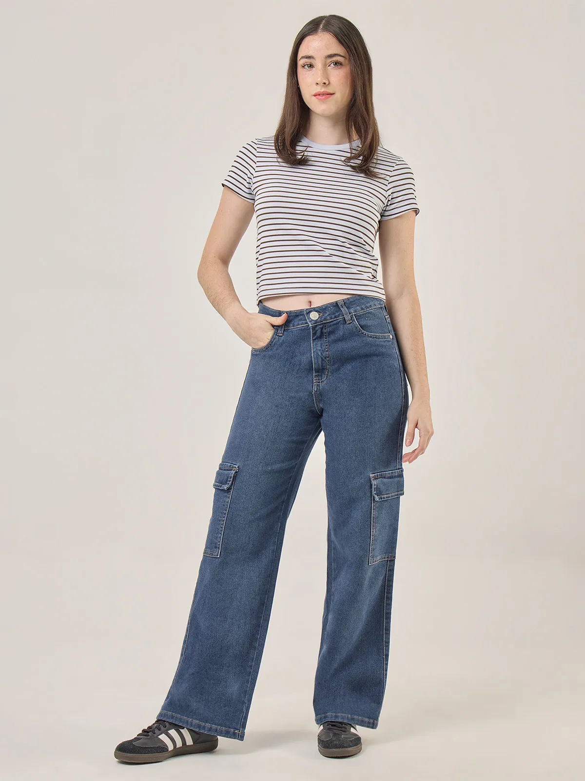 JEANS CARGO MUJER INDEX - 1