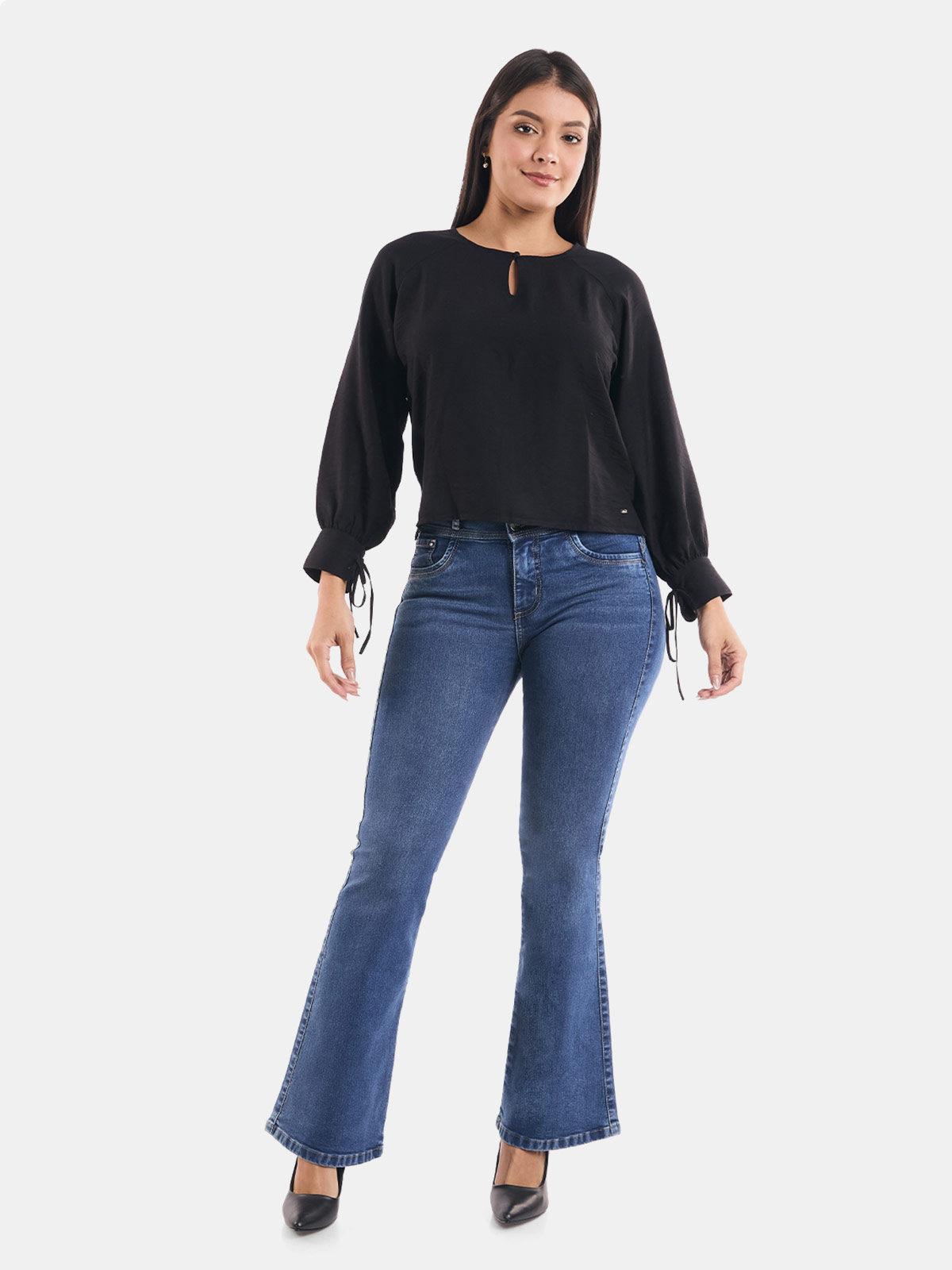 JEANA ALGODÓN FLARE MUJER METAL JEANS DORALIZA - 1