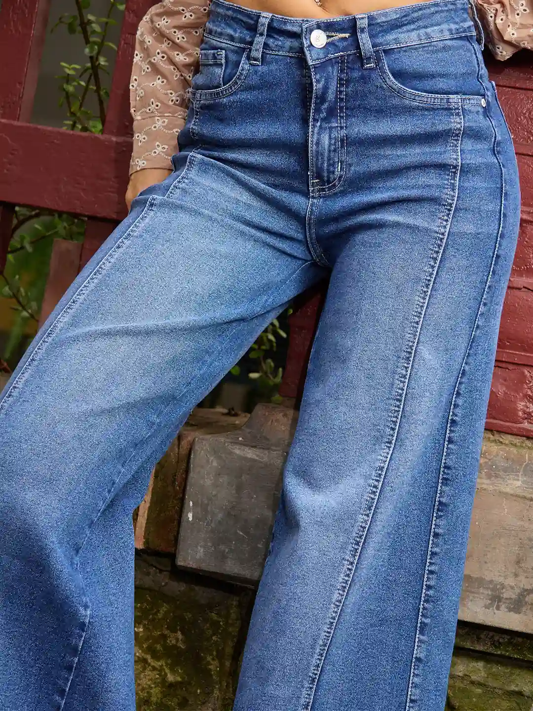 JEANS ALGODÓN PALAZZO MUJER ALEJANDRA BAIGORRIA AZUL SELMA - 4