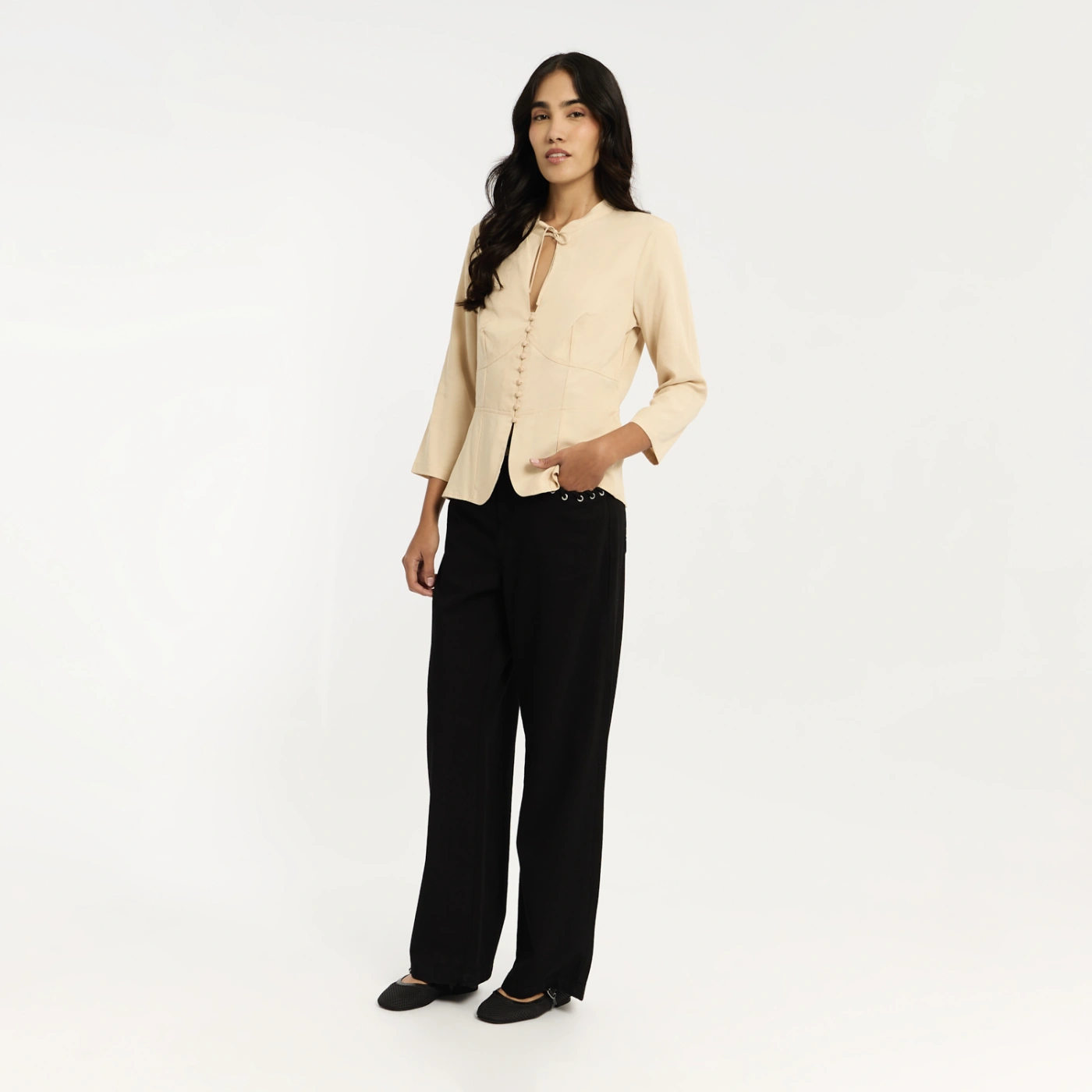 BLUSA MANGA 3/4 MUJER MENTHA Y CHOCOLATE REA ARENA - 4