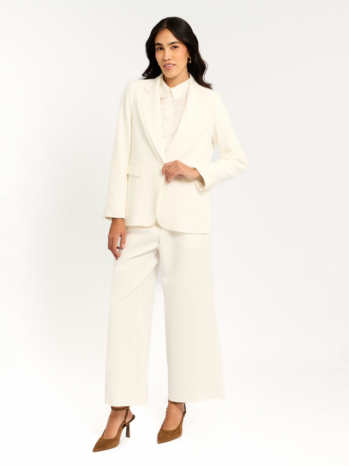 BLAZER MANGA LARGA MUJER MENTHA Y CHOCOLATE - 1