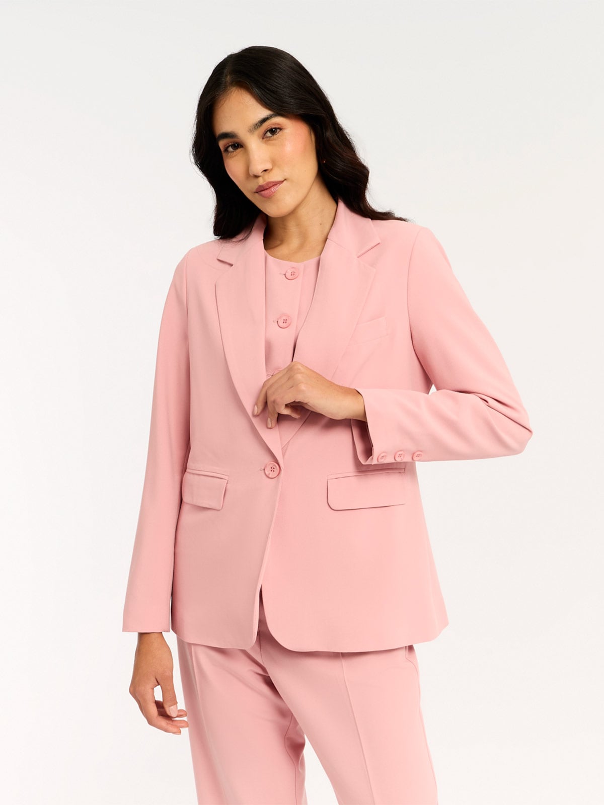 BLAZER MANGA LARGA MUJER MENTHA Y CHOCOLATE - 1