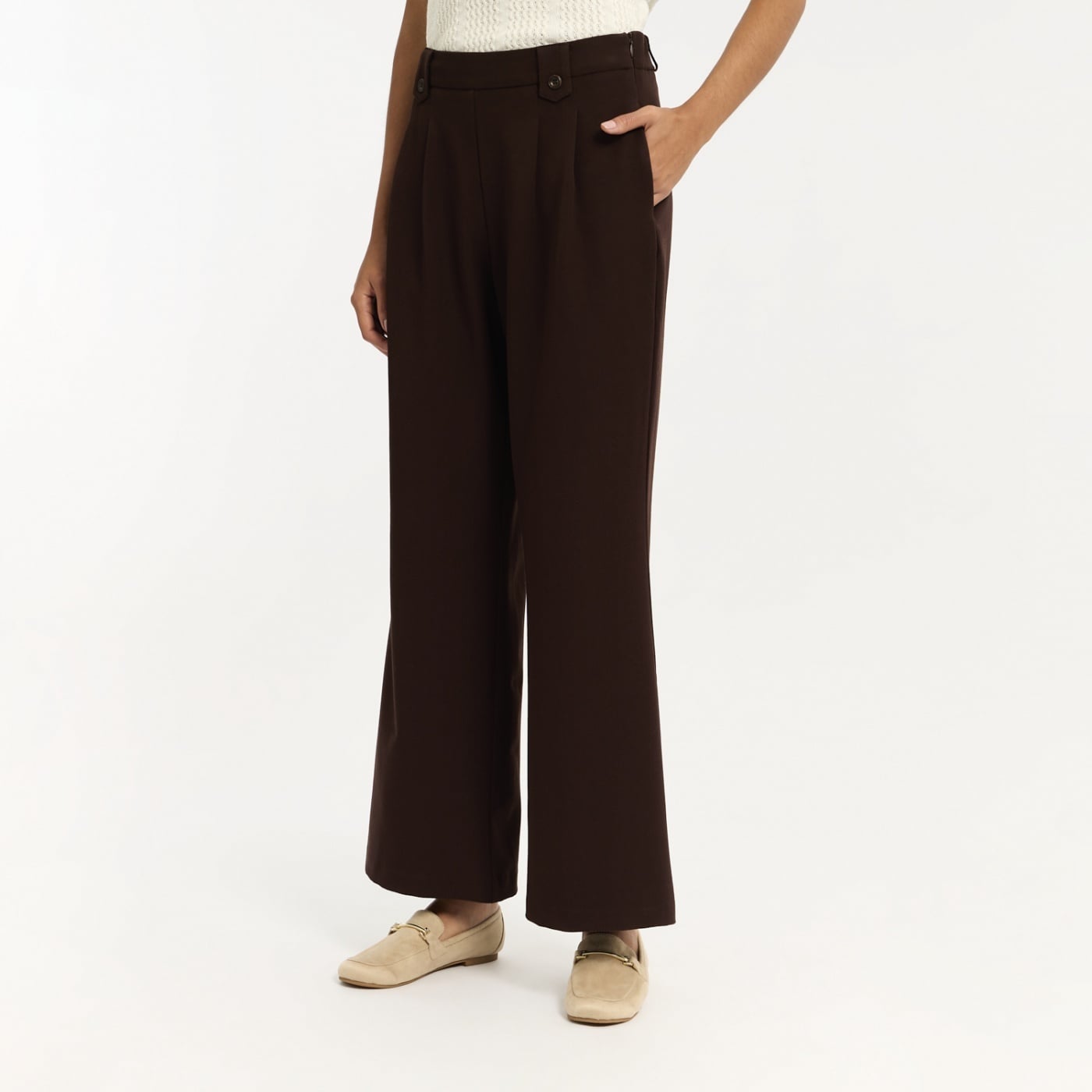 PANTALÓN FLARE MUJER MENTHA Y CHOCOLATE - 1