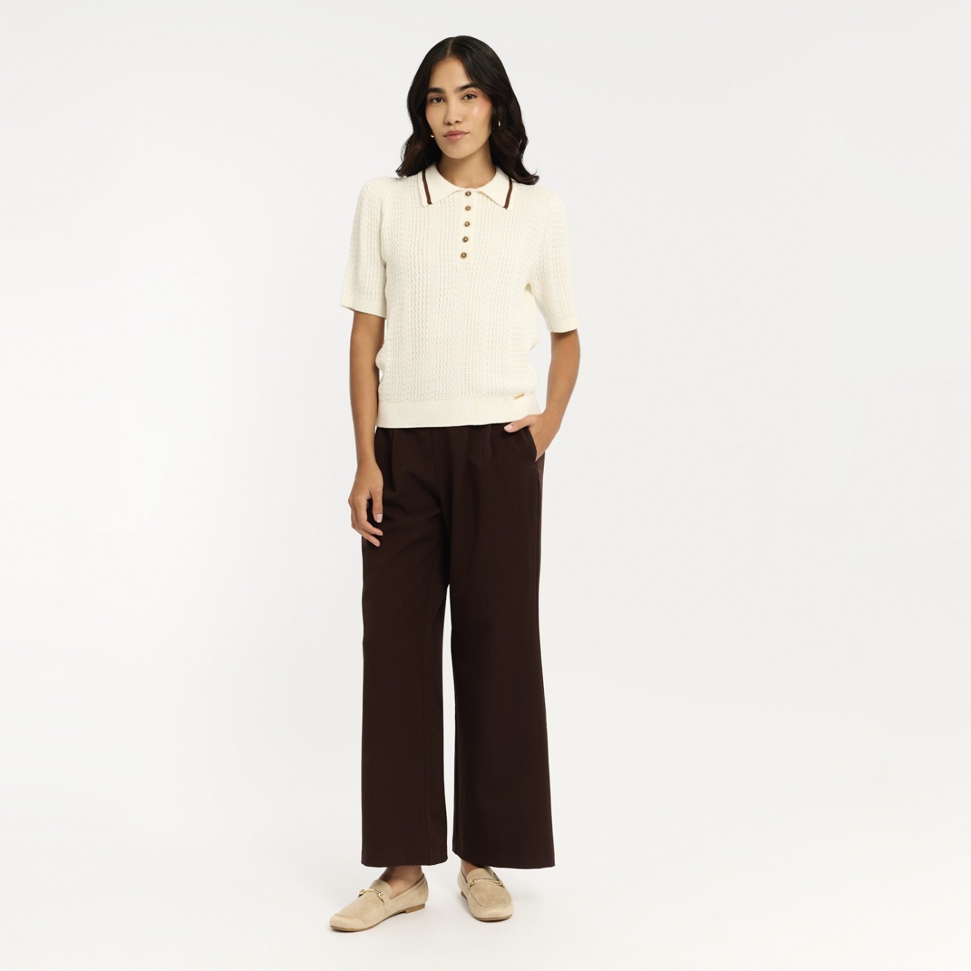 PANTALÓN FLARE MUJER MENTHA Y CHOCOLATE - 2