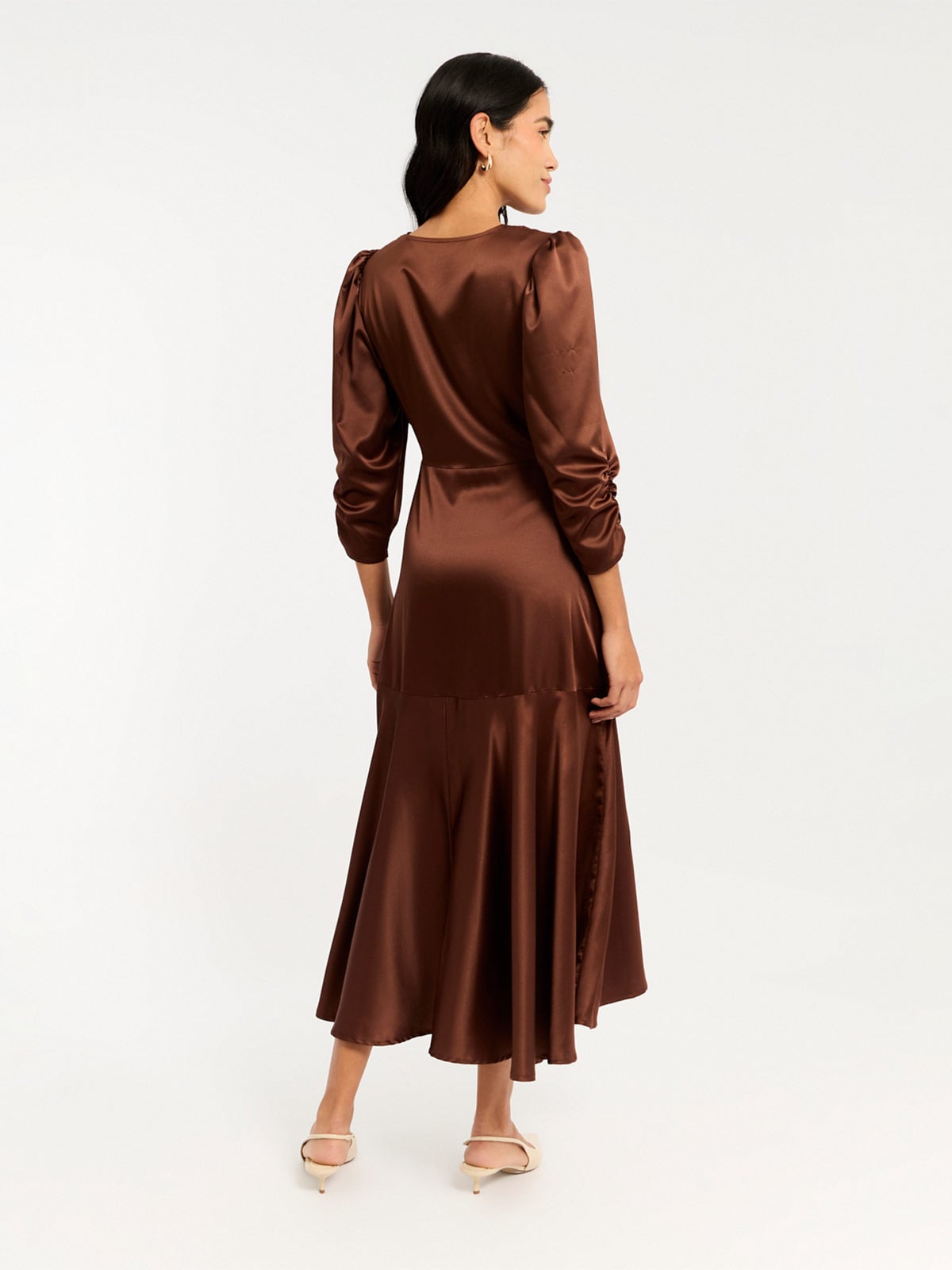 VESTIDO MUJER MENTHA Y CHOCOLATE MARRÓN AURA - 2