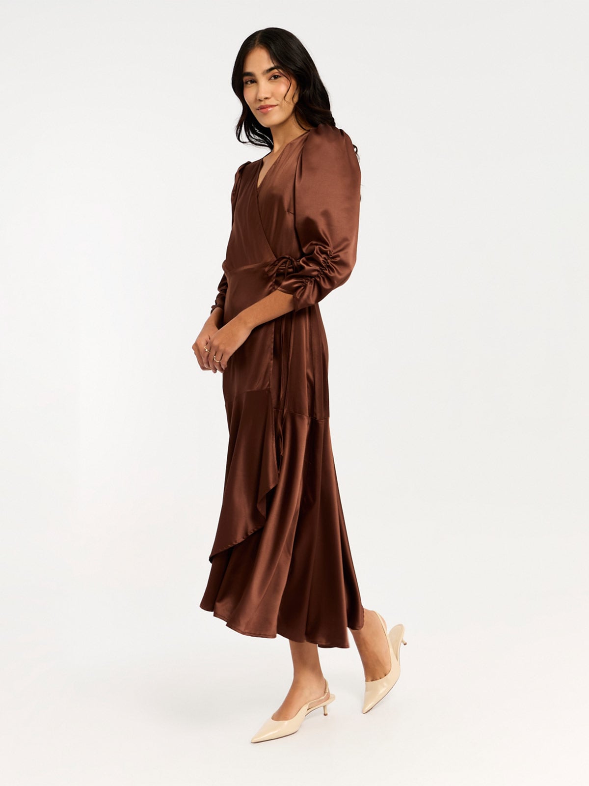 VESTIDO MUJER MENTHA Y CHOCOLATE MARRÓN AURA - 3