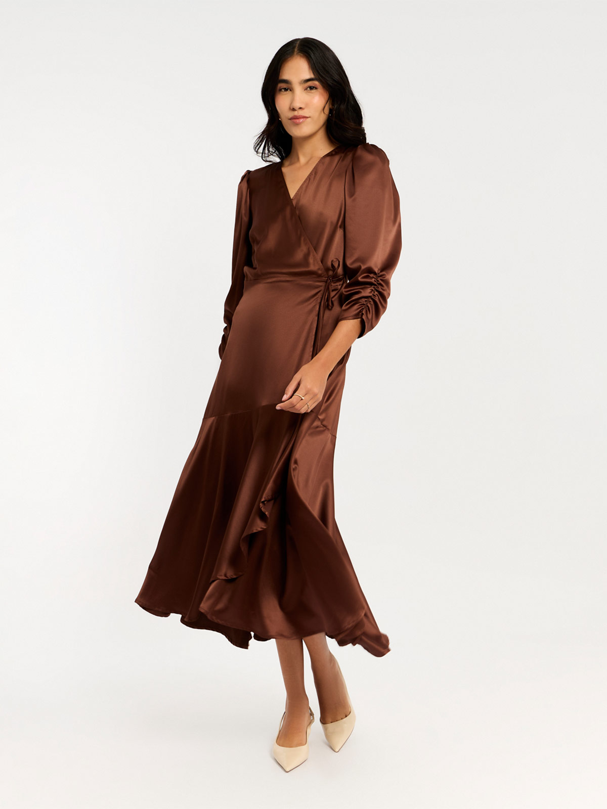 VESTIDO MUJER MENTHA Y CHOCOLATE MARRÓN AURA - 1