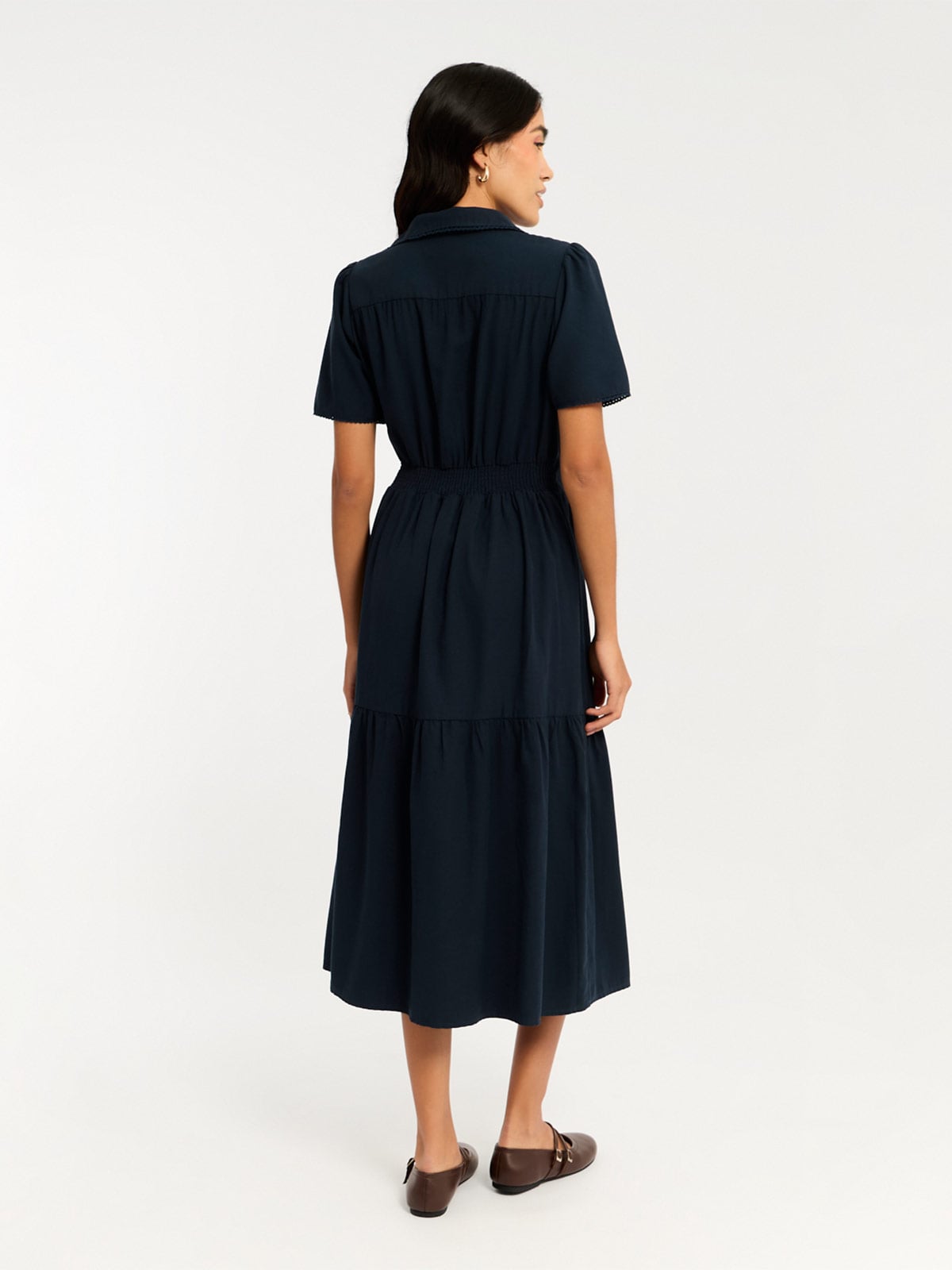 VESTIDO MUJER MENTHA Y CHOCOLATE AZUL RUSTICA - 2
