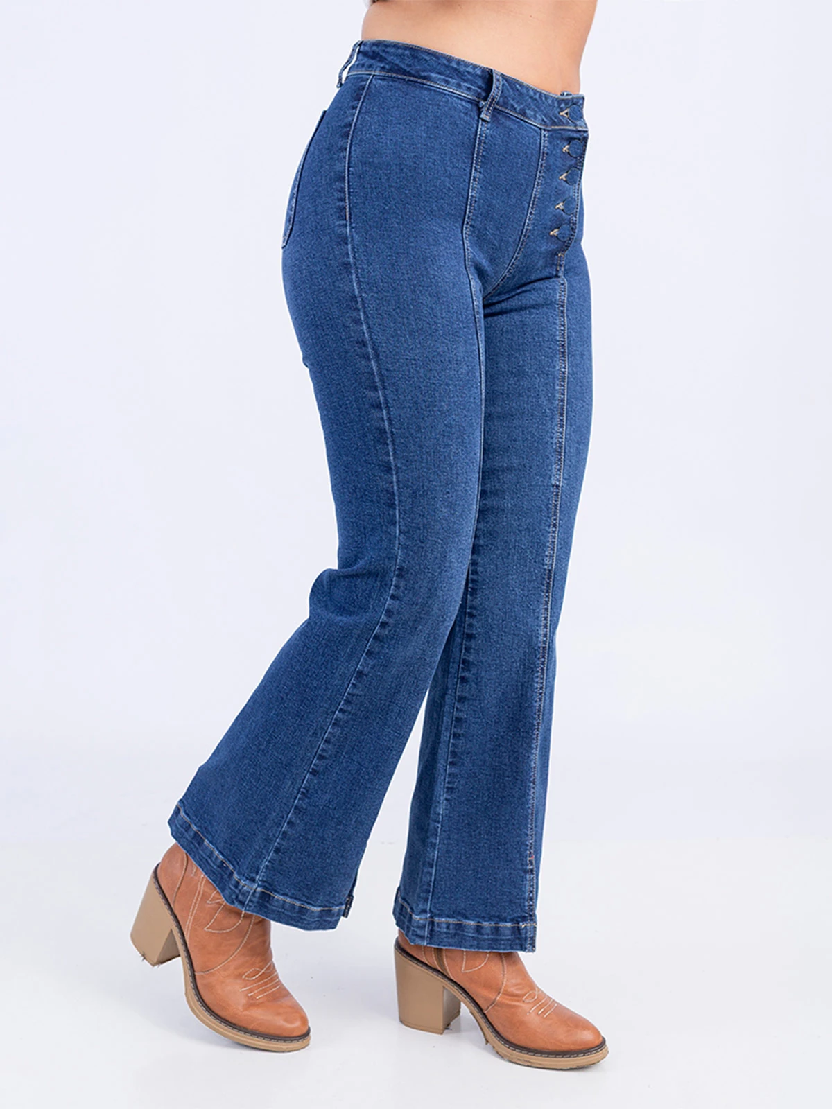 JEAN FLARE MUJER SODA BLUES TRANDY - 4