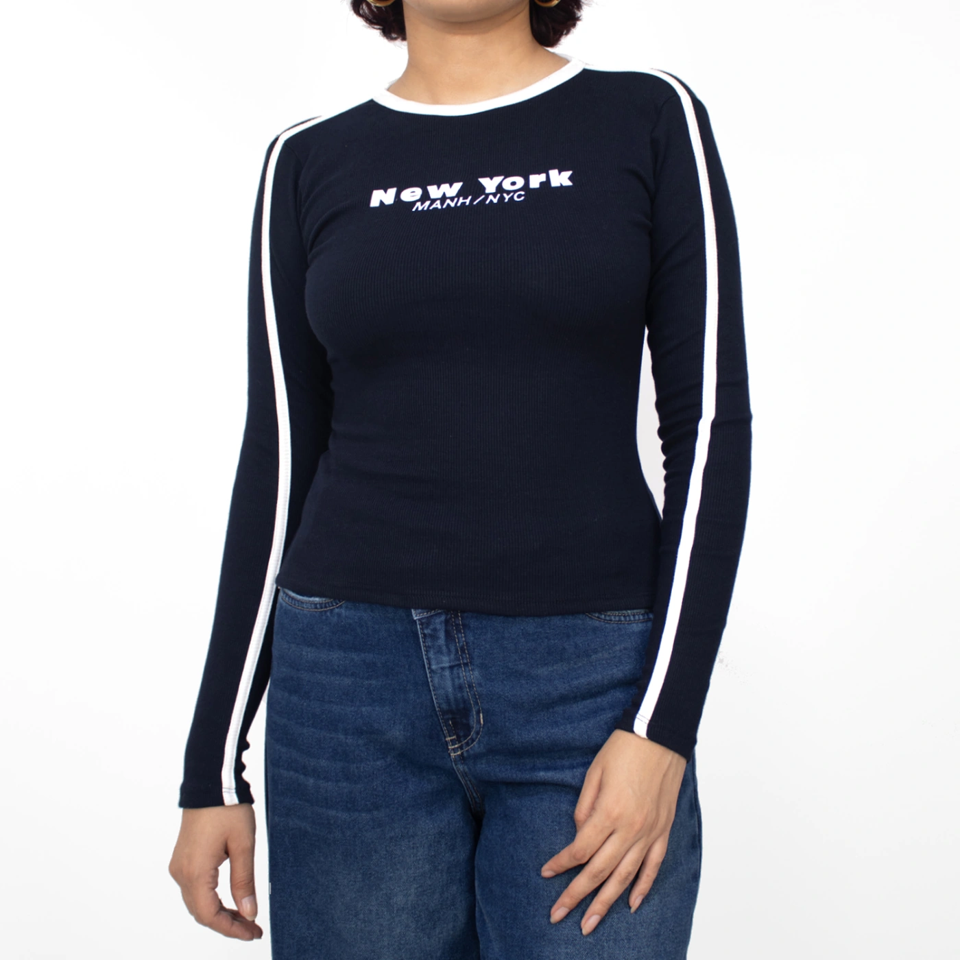 POLO ALGODÓN MANGA LARGA MUJER KAYRA POBLET PERFECT FIT RIB ISA - 1
