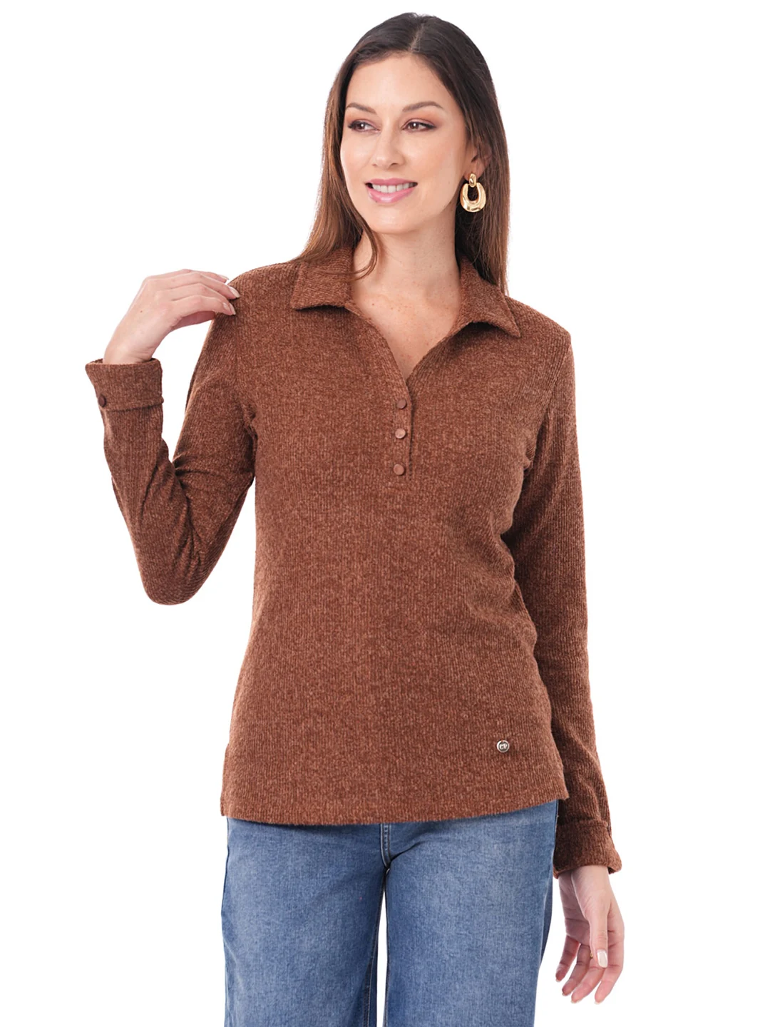 CHOMPA MANGA LARGA MUJER CP MODA DE COLECCIÓN SYDNEY - 1