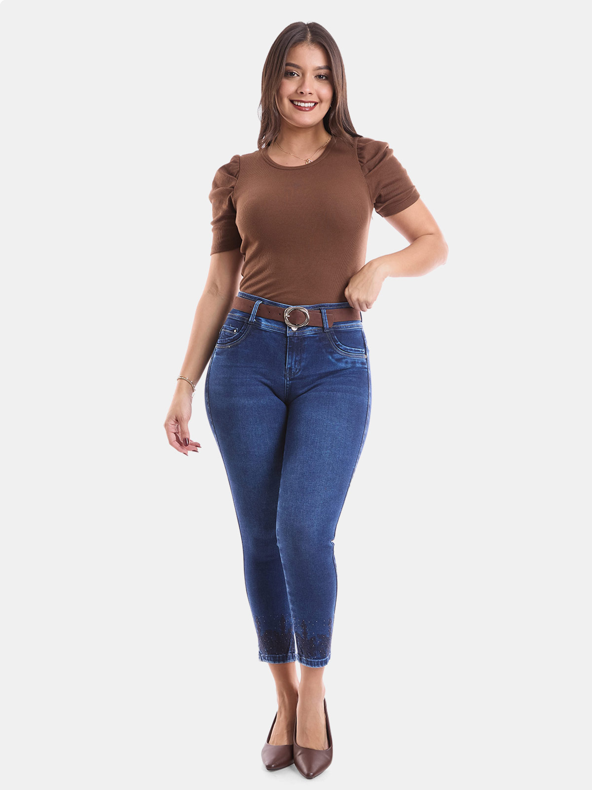 JEAN SKINNY MUJER METAL JEANS TOBILLERO SUAMI - 1