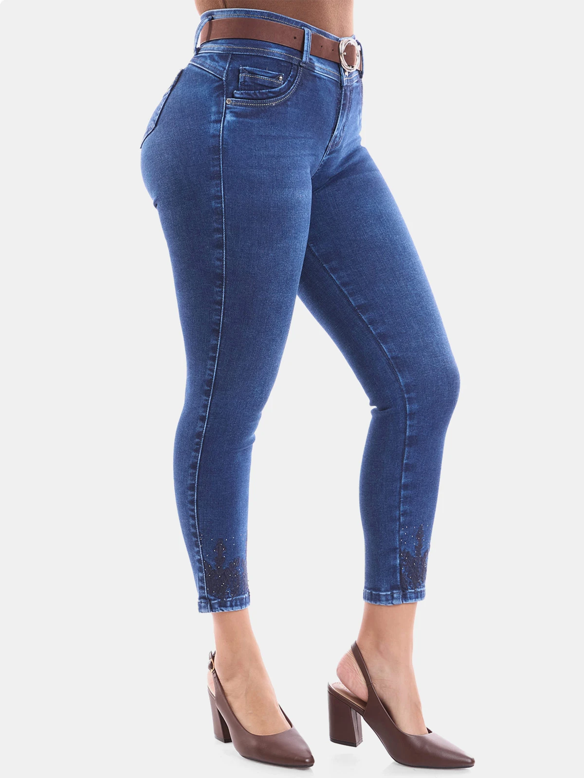 JEAN SKINNY MUJER METAL JEANS TOBILLERO SUAMI - 4