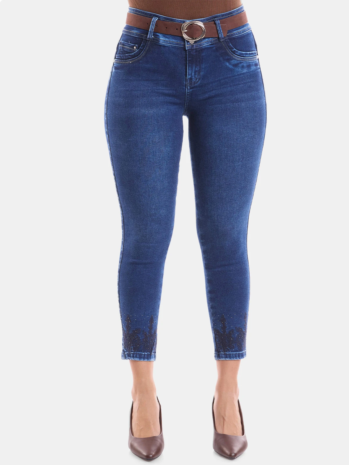 JEAN SKINNY MUJER METAL JEANS TOBILLERO SUAMI - 2