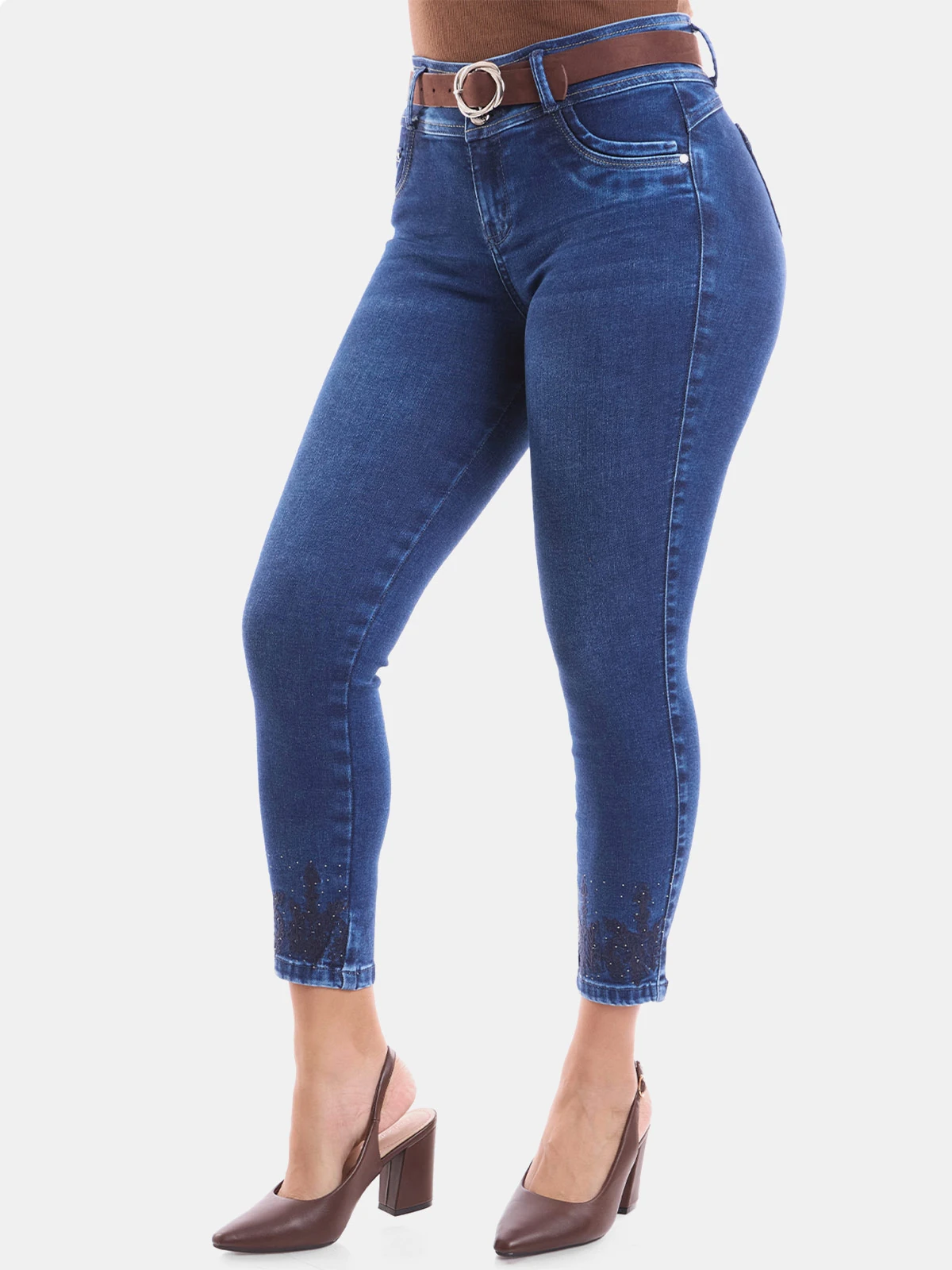 JEAN SKINNY MUJER METAL JEANS TOBILLERO SUAMI - 5