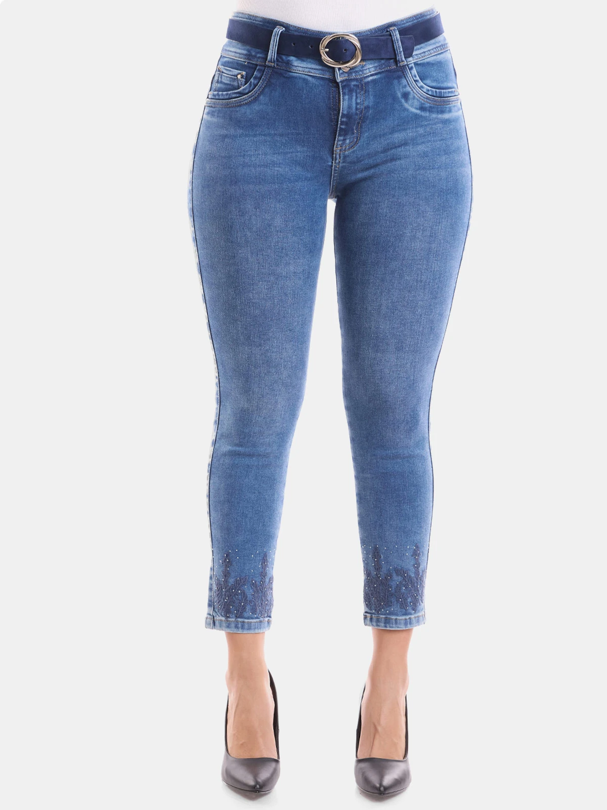 JEAN SKINNY MUJER METAL JEANS TOBILLERO SUAMI - 2