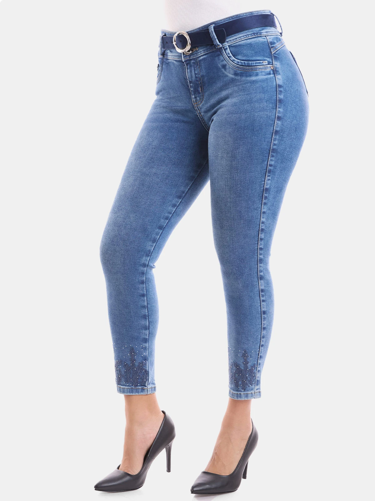 JEAN SKINNY MUJER METAL JEANS TOBILLERO SUAMI - 4