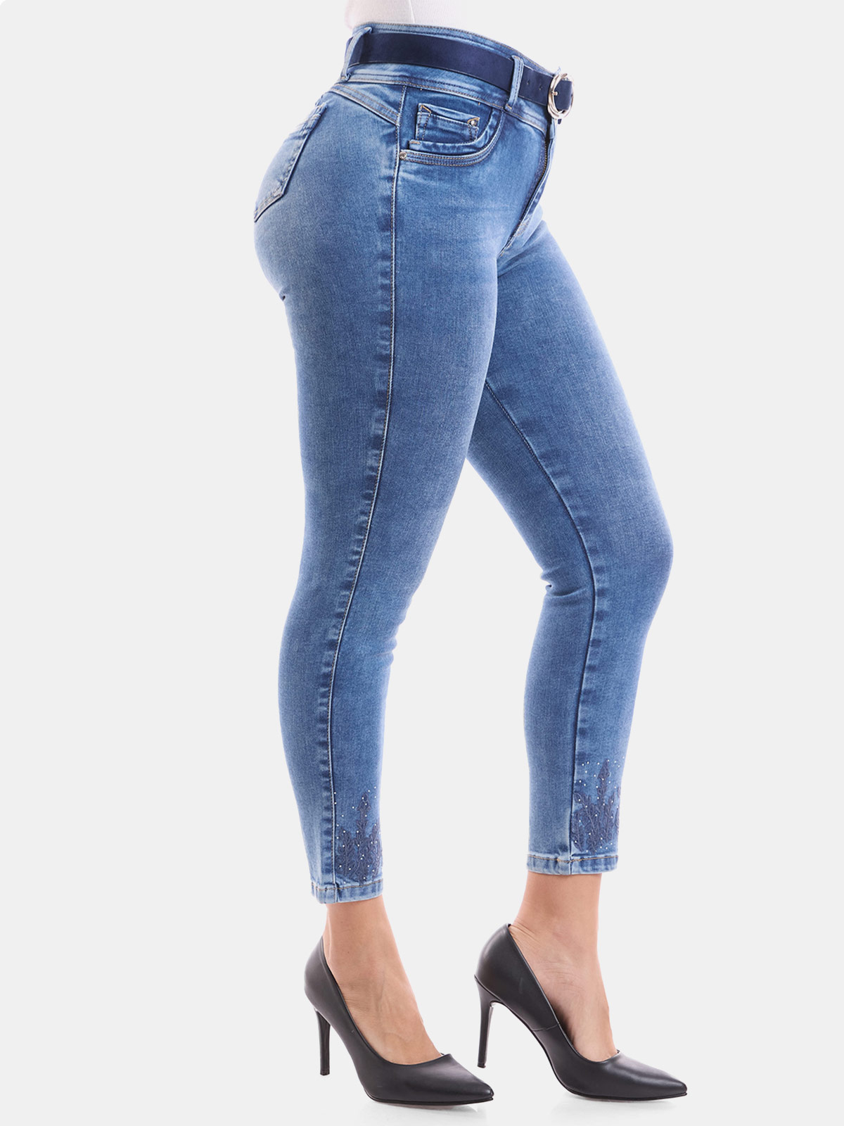 JEAN SKINNY MUJER METAL JEANS TOBILLERO SUAMI - 5