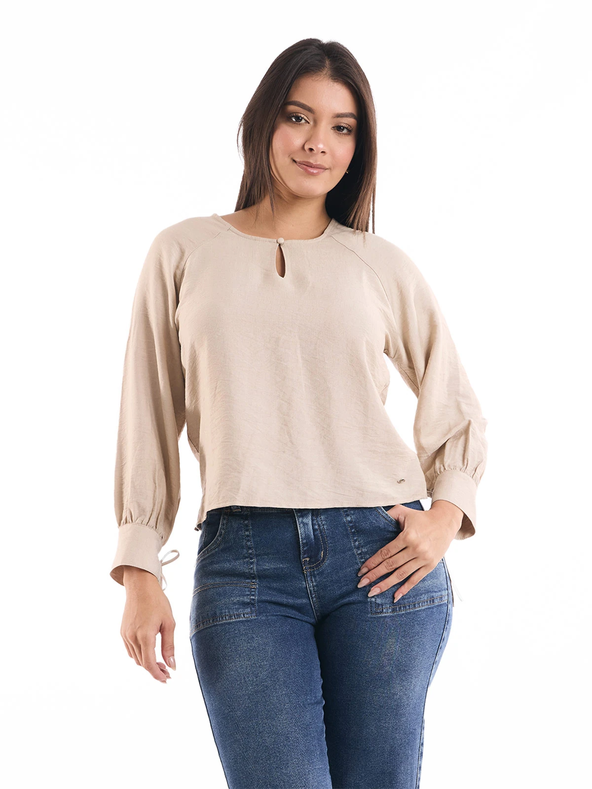 BLUSA MANGA LARGA MUJER METAL JEANS ALONDRA - 1