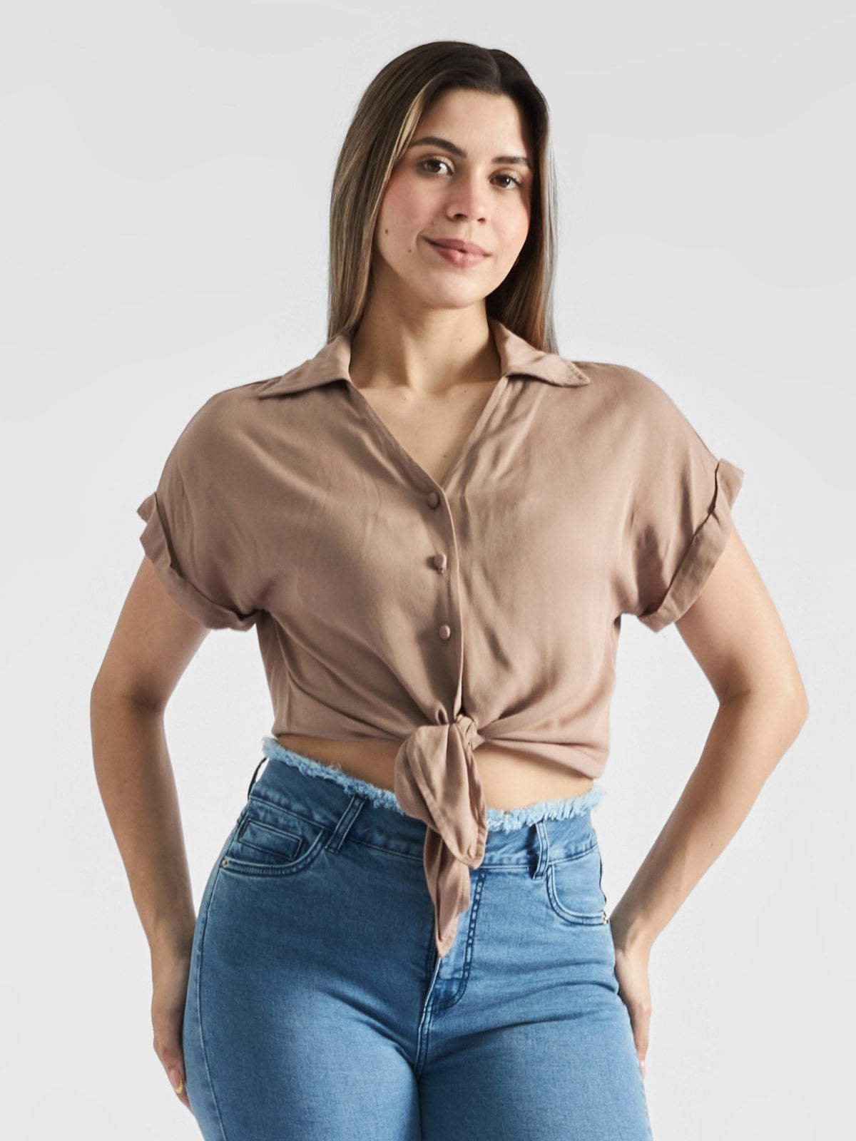 BLUSA MANGA CORTA ALGODÓN PARADA 111 MARY - 1