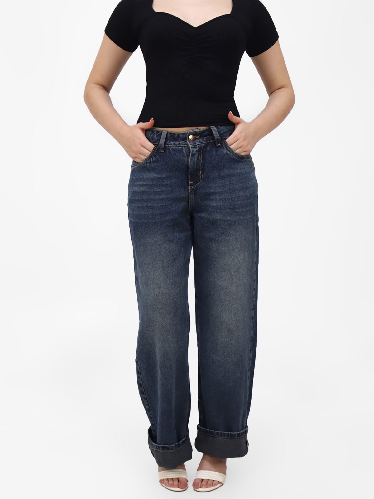 JEANS ALGODÓN MUJER KAYRA POBLET PERFECT FIT AZUL - 1