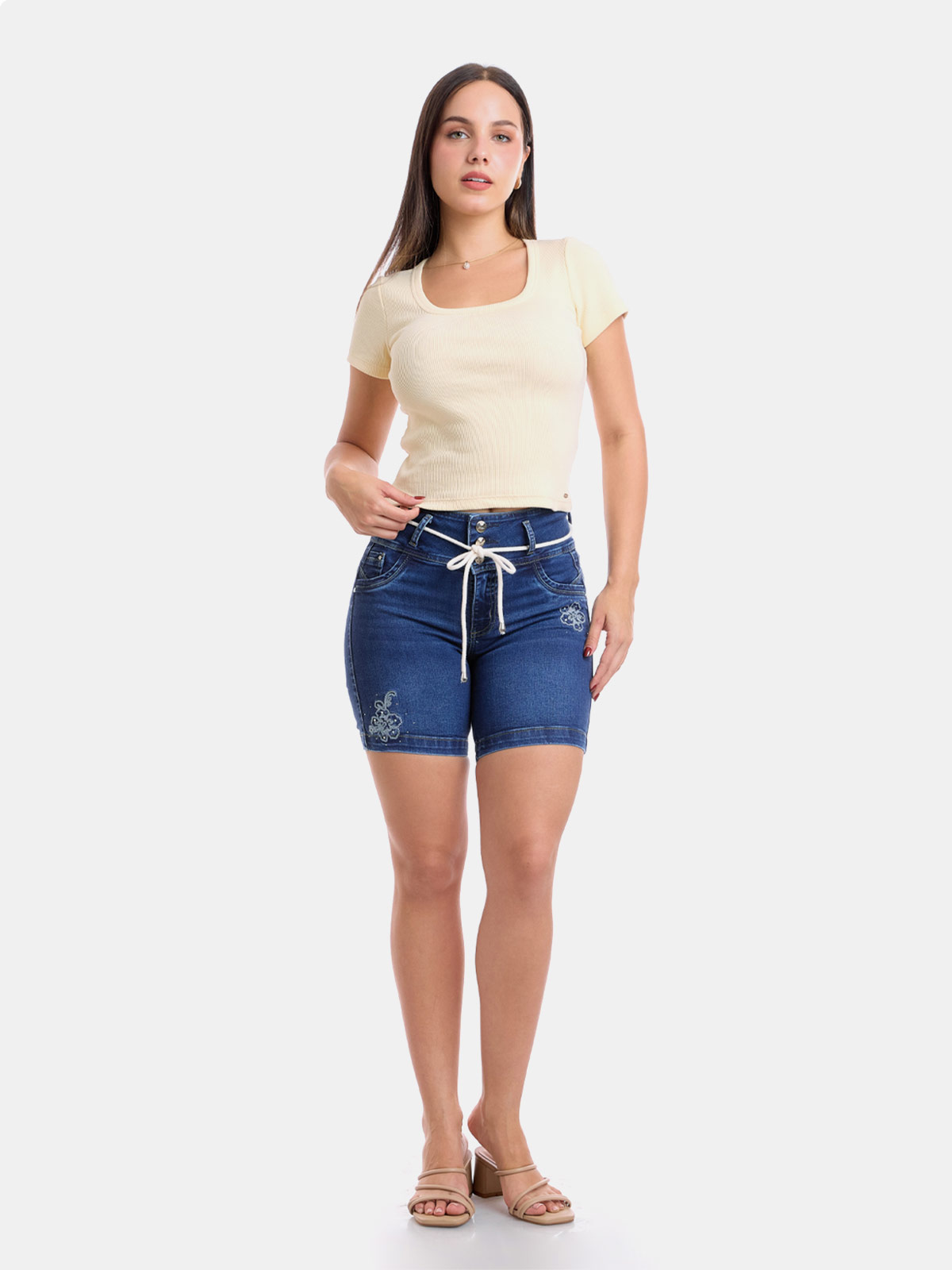 BERMUDA ALGODÓN MUJER METAL JEANS SNICKER - 1