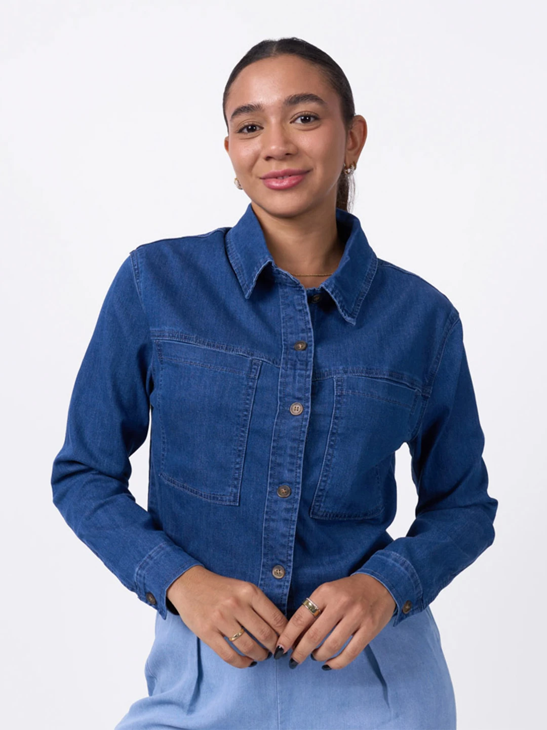 BLUSA MANGA LARGA ALGODÓN MUJER MACHINE SARA - 1